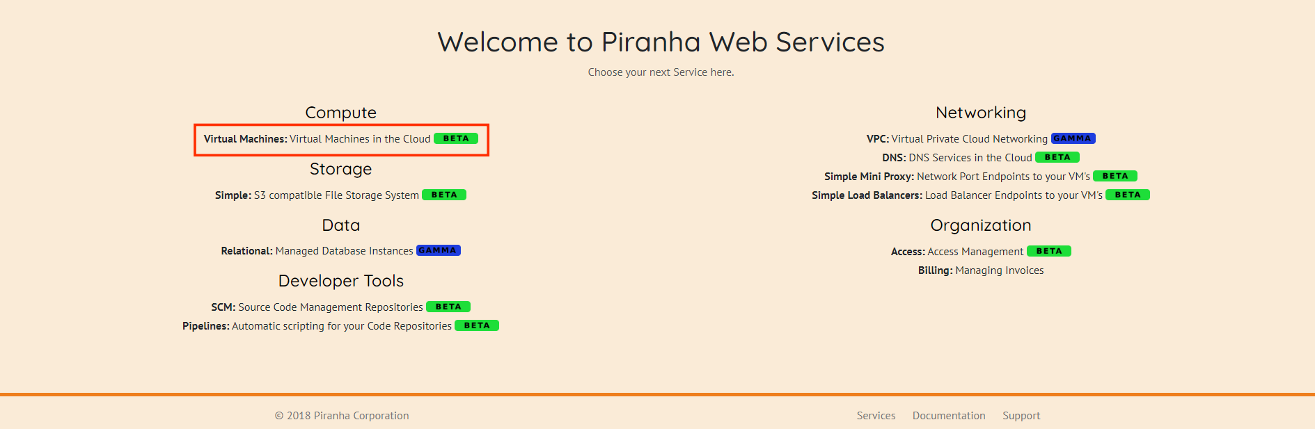 Services Menu Services Menu