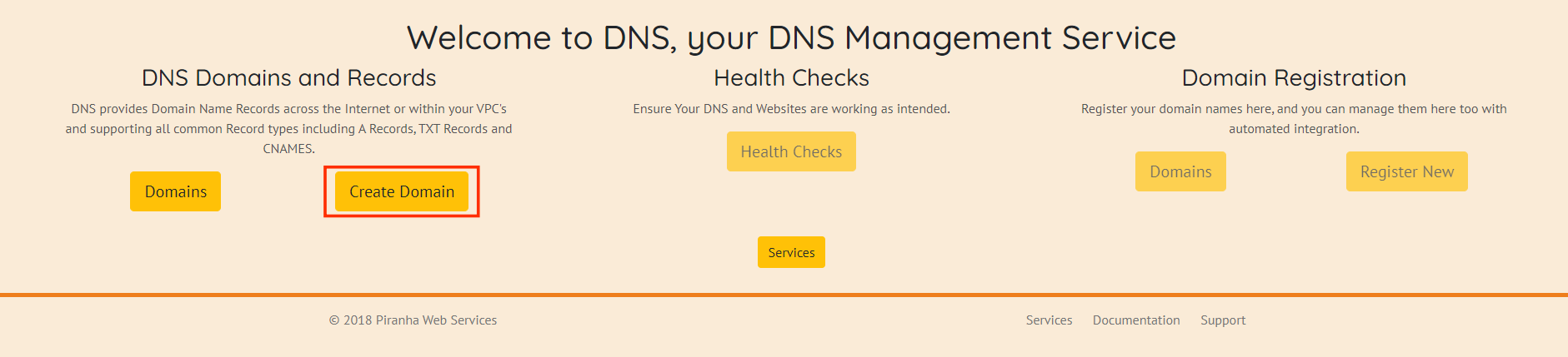 Object DNS Create Domain Object Networking DNS Create Domain