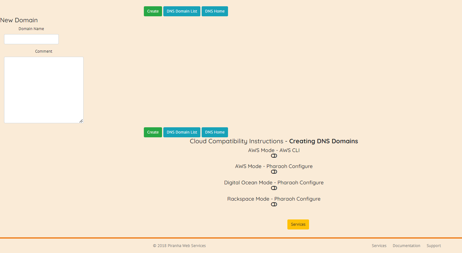 Object DNS Create Domain Page Object Networking DNS Create Domain Page