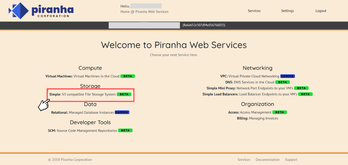 Services Menu Services Menu